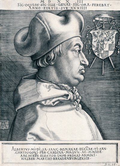 Kardinaal Albrecht van Brandenburg De Grote Kardinaal, 1523 1906 door Albrecht Dürer