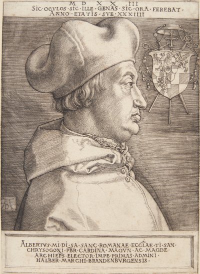 Kardinaal Albrecht van Brandenburg; of de grote kardinaal door Albrecht Dürer