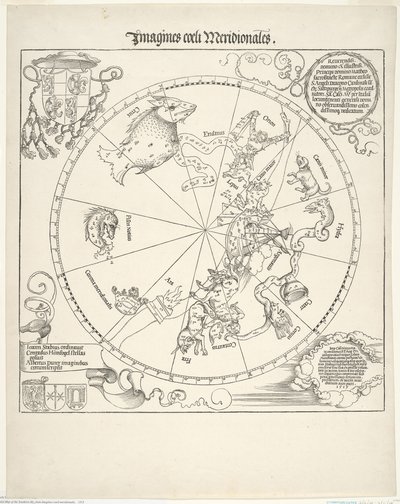 Hemelkaart van de Zuidelijke Hemel (Imagines coeli meridionalis) door Albrecht Dürer