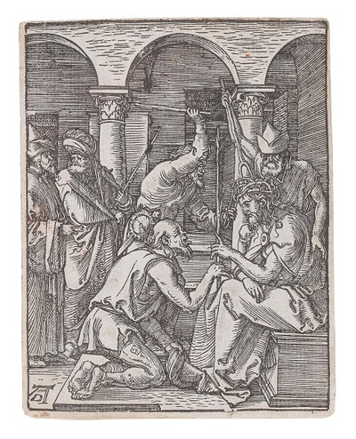 Christus gekroond met doornen, uit de serie De Kleine Passie, ca. 1509-1511 door Albrecht Dürer