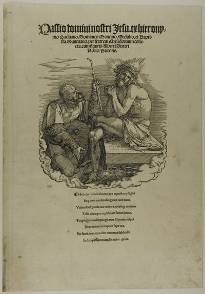 Christus, Man van Smarten, bespot door een soldaat, uit De Grote Passie door Albrecht Dürer