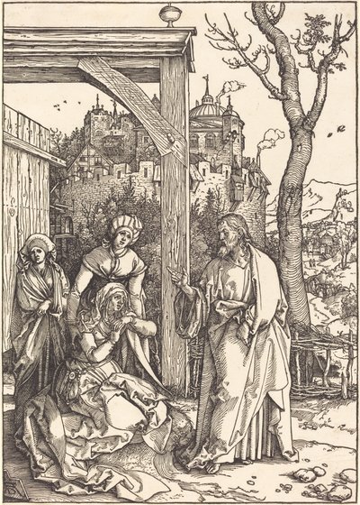 Christus neemt afscheid van zijn moeder door Albrecht Dürer