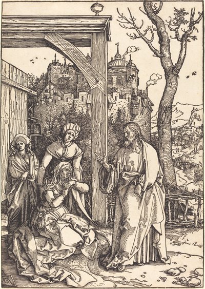 Christus Neemt Afscheid van Zijn Moeder door Albrecht Dürer