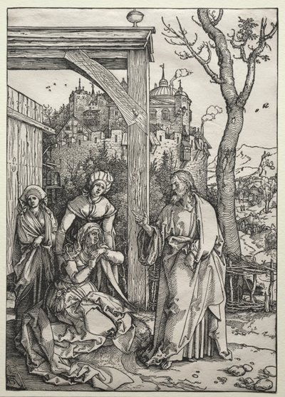 Christus neemt afscheid van zijn moeder, ca. 1504-1505 door Albrecht Dürer