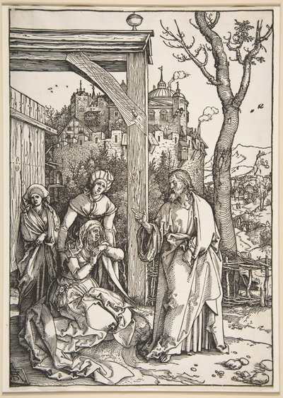 Christus Neemt Afscheid van Zijn Moeder, uit Het Leven van de Maagd, ca. 1504 door Albrecht Dürer
