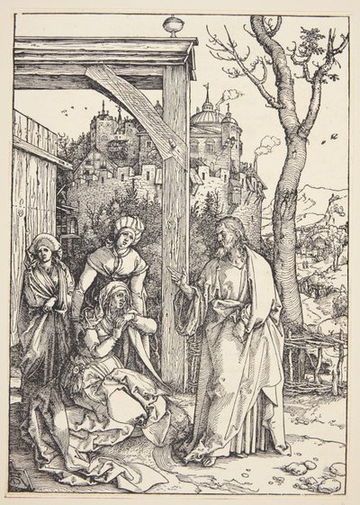 Christus neemt afscheid van zijn moeder door Albrecht Dürer