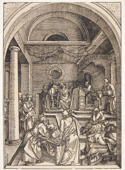 Christus onder de dokters door Albrecht Dürer