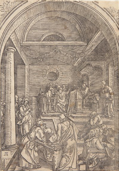 Christus onder de dokters door Albrecht Dürer