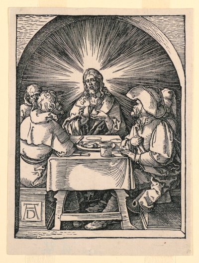 Christus in Emmaüs, uit de Kleine Passie-serie door Albrecht Dürer