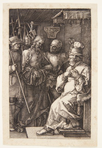 Christus voor Kajafas door Albrecht Dürer