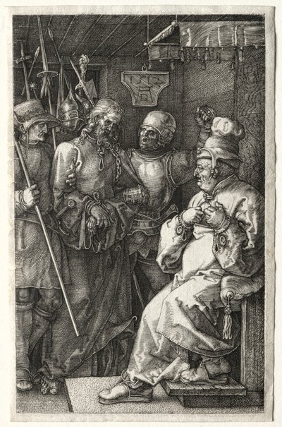Christus voor Kajafas, 1512 door Albrecht Dürer