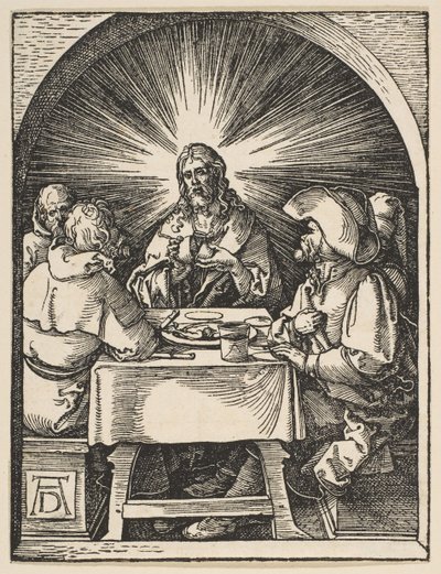 Christus in Emmaus, uit De Kleine Passie door Albrecht Dürer