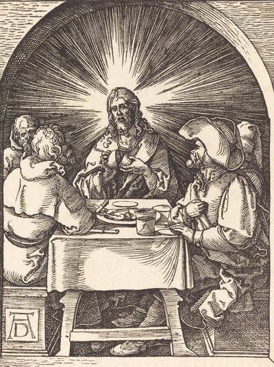 Christus in Emmaus door Albrecht Dürer