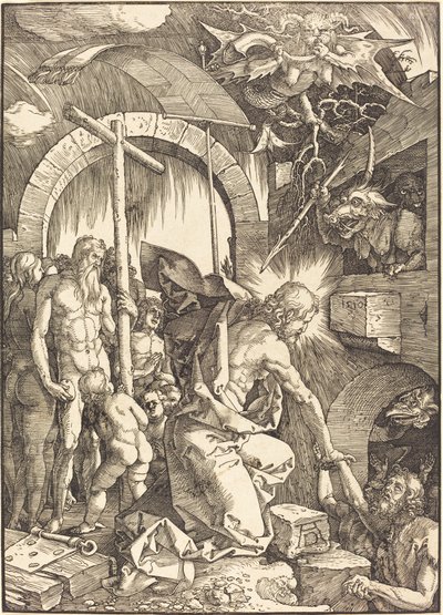 Christus in het voorgeborchte door Albrecht Dürer