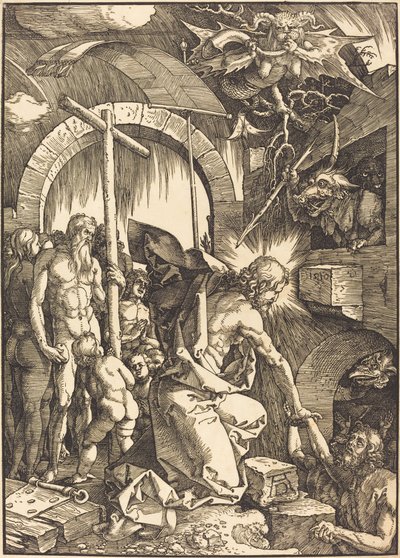 Christus in het voorgeborchte door Albrecht Dürer