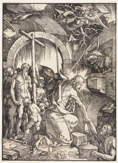 Christus in het voorgeborchte door Albrecht Dürer