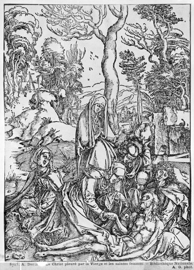 Christus betreurd door de Maagd en de vrouwelijke heiligen, uit 
