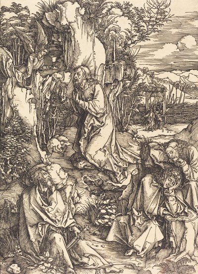 Christus op de Olijfberg, c. 1497 door Albrecht Dürer