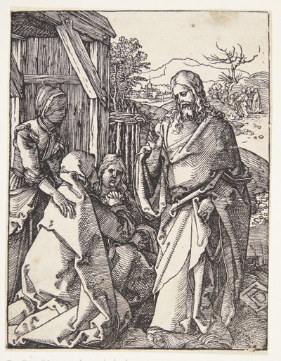 Christus neemt afscheid van zijn moeder door Albrecht Dürer