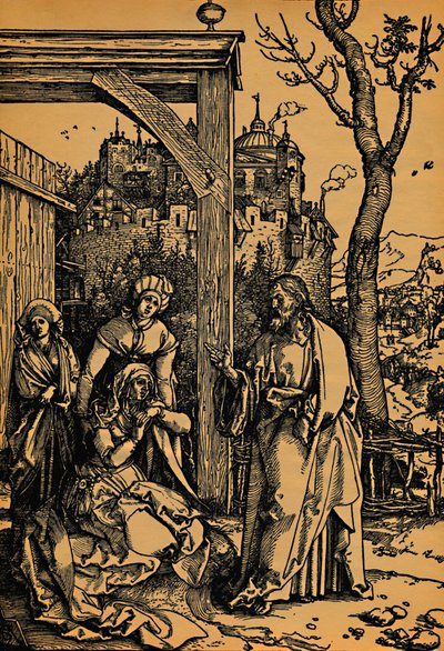 Christi Abschied von seiner Mutter, 1504-1505 door Albrecht Dürer