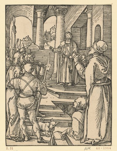 Christus voor Pilatus (Kleine Passie) door Albrecht Dürer