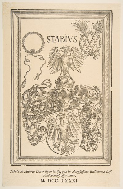 Wapen van Johan Stabius, editie van 1781 door Albrecht Dürer