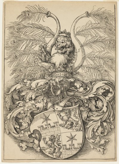 Wapen van Wilhelm en Wolfgang Rogendorf door Albrecht Dürer