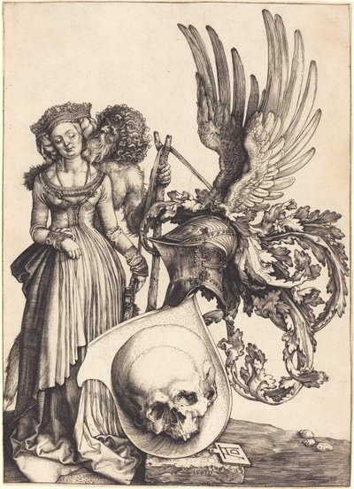 Wapen met een schedel door Albrecht Dürer