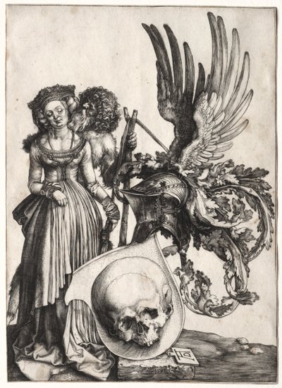 Wapen met een schedel door Albrecht Dürer