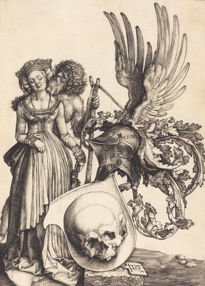 Wapen met een schedel, 1503 door Albrecht Dürer