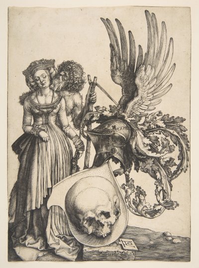 Wapen met een schedel door Albrecht Dürer