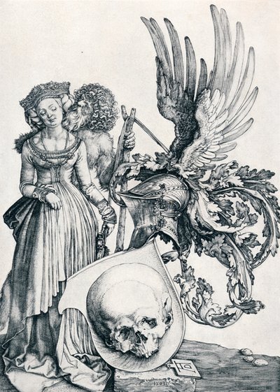 Wapen met een schedel, 1503-1906 door Albrecht Dürer