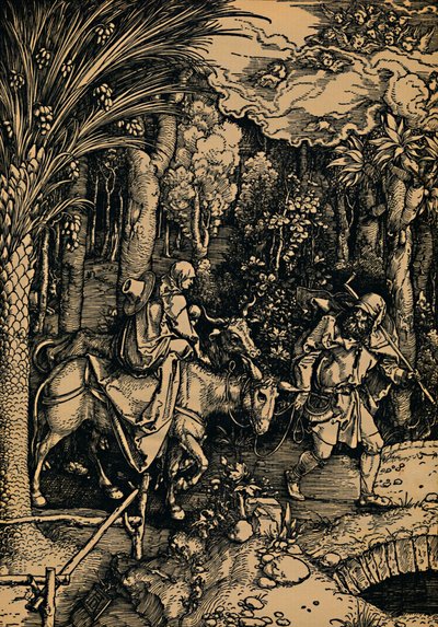 De Vlucht naar Egypte, 1503-1504 door Albrecht Dürer