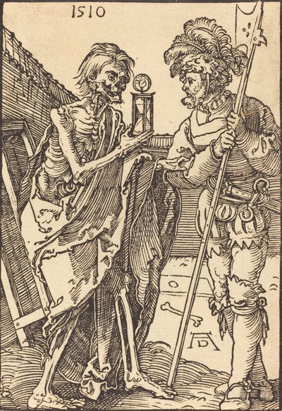 De dood en de Lansquenet, 1510 door Albrecht Dürer