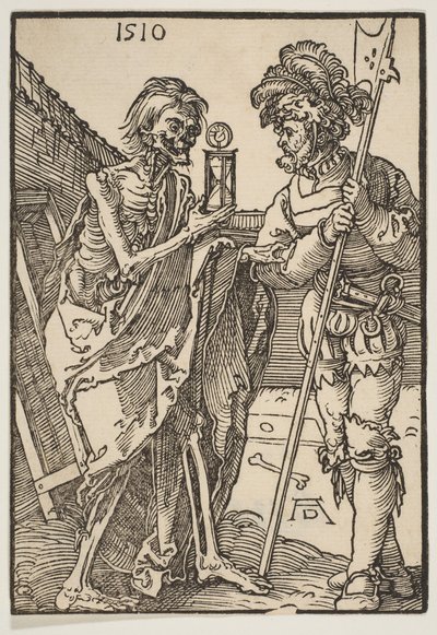 De dood en de Lansquenet door Albrecht Dürer