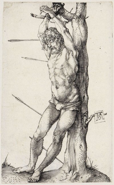 De heilige Sebastiaan bij de boom door Albrecht Dürer