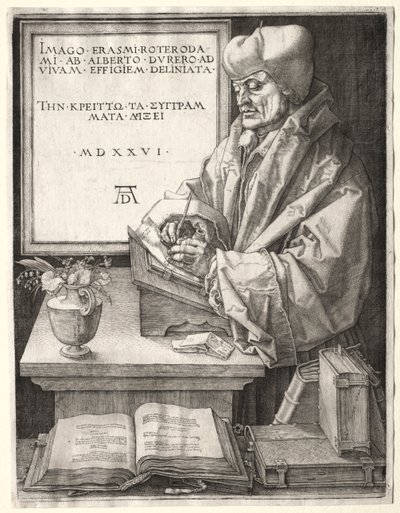 Desiderius Erasmus van Rotterdam door Albrecht Dürer