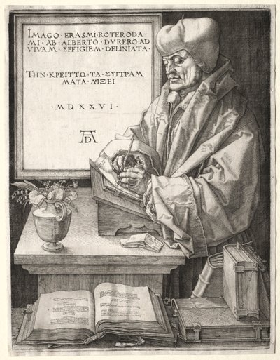 Desiderius Erasmus van Rotterdam, 1526 door Albrecht Dürer
