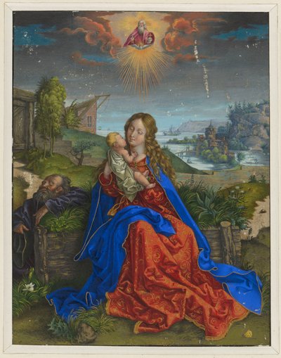 De Heilige Familie met de vlinder door Albrecht Dürer