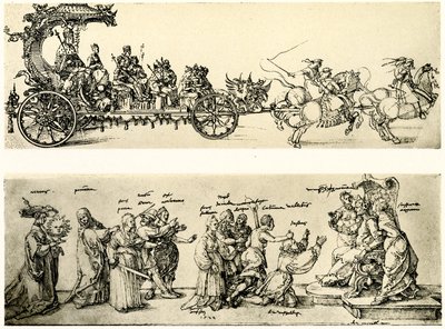 Ontwerp voor de wagen van keizer Maximiliaan I door Albrecht Dürer