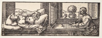 Tekenaar die een Naakt Tekent door Albrecht Dürer