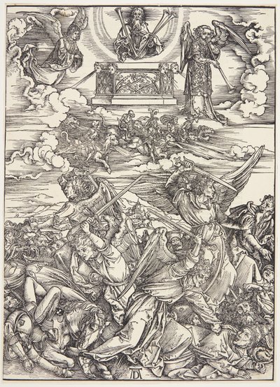 Vier wrekende engelen van de Eufraat door Albrecht Dürer