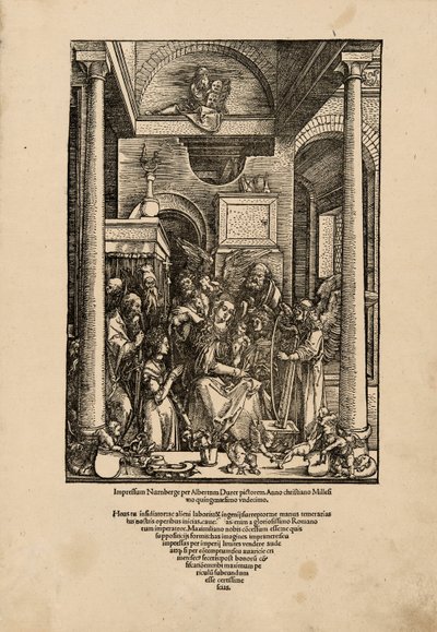 Verheerlijking van de Maagd, uit Het Leven van de Maagd door Albrecht Dürer
