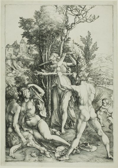 Hercules op het kruispunt (Jaloezie) door Albrecht Dürer