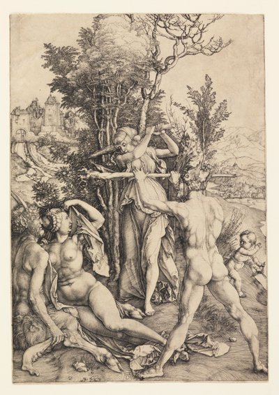 Hercules op de Kruising (De Gevolgen van Jaloezie) door Albrecht Dürer