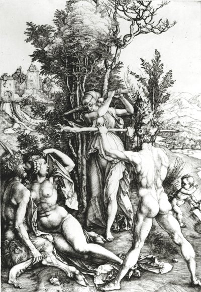 Hercules op de tweesprong, 1498 door Albrecht Dürer