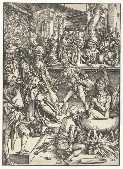 Het martelaarschap van Johannes de Evangelist door Albrecht Dürer