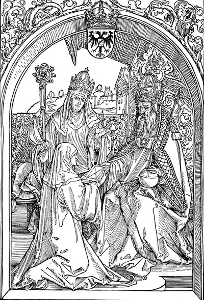 Hrotsvitha Presenteert Haar Boek aan Keizer Otto I, 1501 1906 door Albrecht Dürer