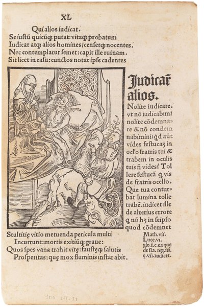 Illustratie voor het boek Narrenschip van Sebastian Brant, 1494 door Albrecht Dürer