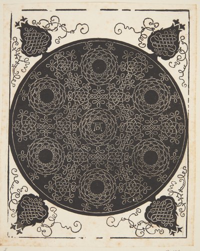 Verstrengeld koordpatroon met zeven kransen door Albrecht Dürer